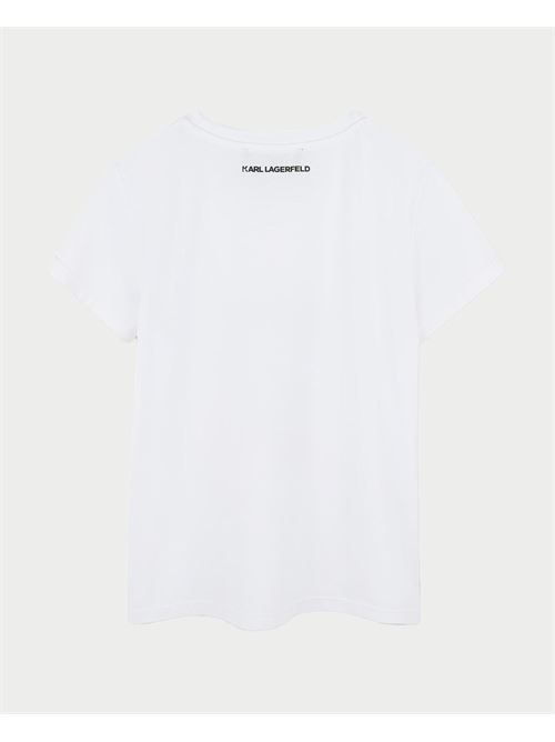 T-shirt en coton pour fille Karl Lagerfeld avec imprimé KARL LAGERFELD | Z3049110P